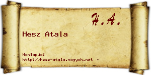 Hesz Atala névjegykártya